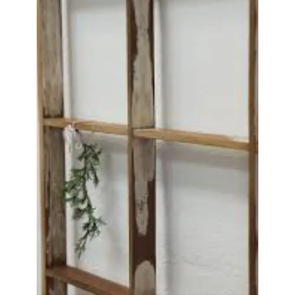 Vintage Wooden Wall Display Shelf Knick Knack Shadow Box French Herb Drying Rack